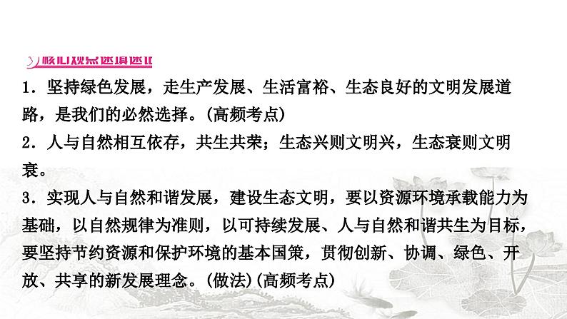 中考道德与法治复习九年级上册第三单元第六课建设美丽中国课件04