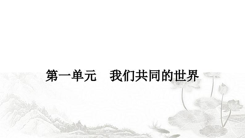 中考道德与法治复习九年级下册第一单元我们共同的世界课件03