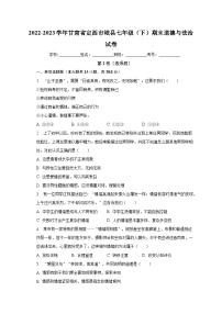 2022-2023学年甘肃省定西市岷县七年级（下）期末道德与法治试卷（含解析）