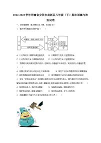 2022-2023学年河南省安阳市高新区八年级（下）期末道德与法治试卷（含解析）