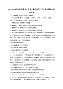 2022-2023学年江西省吉安市吉安县七年级（下）期末道德与法治试卷（含解析）