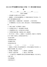 新疆维吾尔自治区阿克苏地区2022-2023学年七年级下学期期末道德与法治试卷（含答案）