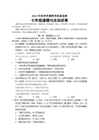 广西南宁市宾阳县2022-2023学年七年级下学期期末考试道德与法治试题（含答案）