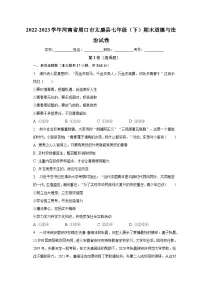 河南省周口市太康县2022-2023学年七年级下学期期末道德与法治试卷(含答案)