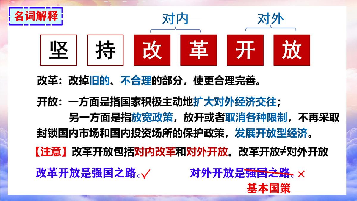 2023-2024学年部编版道德与法治九年级上册 1.1 坚持改革开放 课件第3页