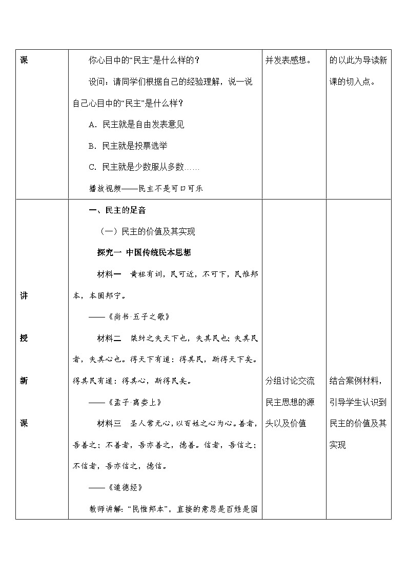 人教部编版道法九上 3.1《生活在新型民主国家》 课件+教案+练习+学案+素材02
