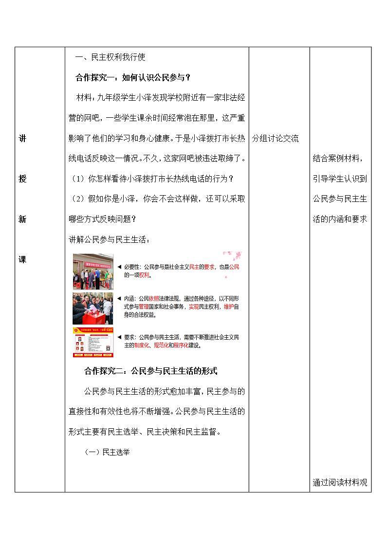 人教部编版道法九上 3.2《参与民主生活》 课件+教案+练习+学案+素材02