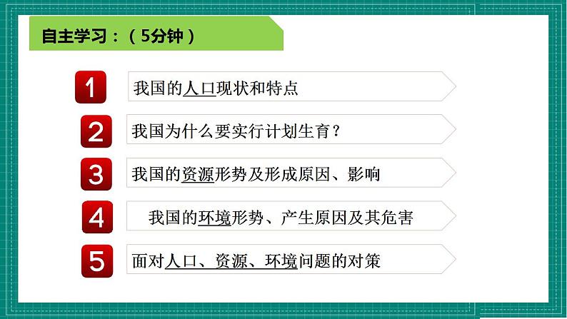 人教部编版道法九上 6.1 《正视发展挑战》 课件+教案+练习+学案+素材04