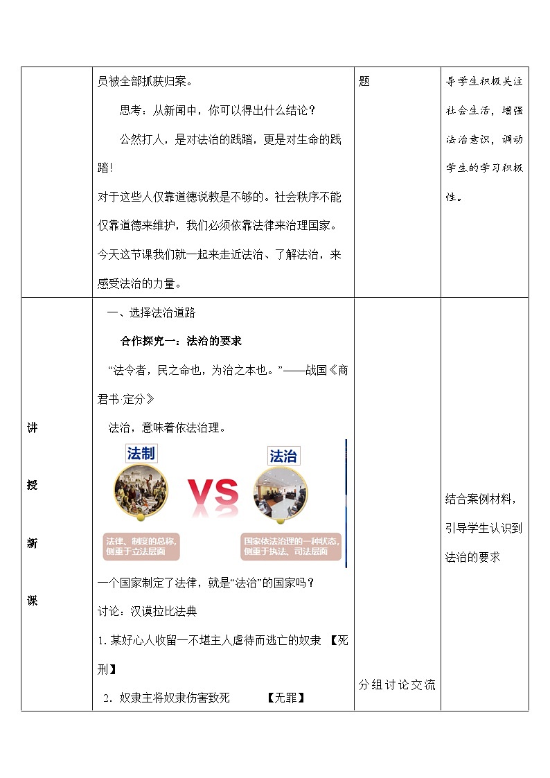 人教部编版道德与法治九年级上册4.1 《夯实法治基础》（教学设计）02