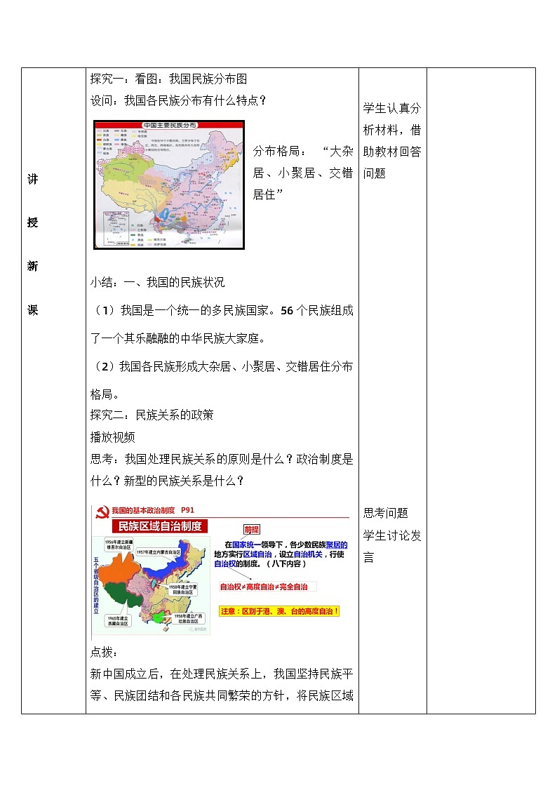 人教部编版道德与法治九年级上册7.1 《促进民族团结》教案第2页