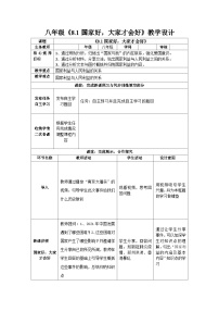 人教部编版八年级上册国家好 大家才会好教学设计