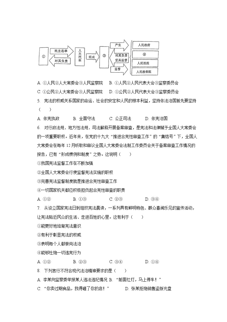 2022-2023学年湖南省张家界市永定区八年级（下）期中道德与法治试卷（含解析）02
