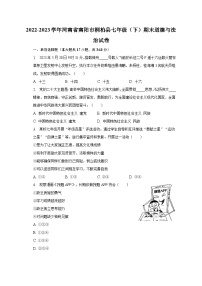 2022-2023学年河南省南阳市桐柏县七年级（下）期末道德与法治试卷（含解析）