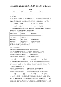 2023年湖北省武汉市江岸区中考综合训练（四）道德与法治试题（含解析）