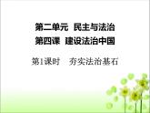 4.1夯实法治基石课件