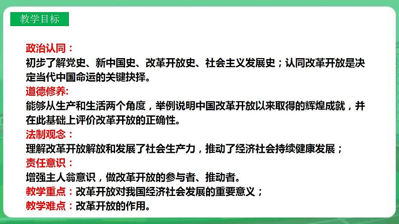 【核心素养】人教部编版道法九上 9. 1.1《坚持改革开放》课件+教案+学案+练习+素材04