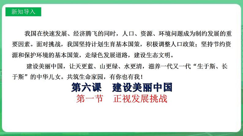 【核心素养】人教部编版道法九上 9.6.1《正视发展挑战》课件+教案+学案+练习+素材02