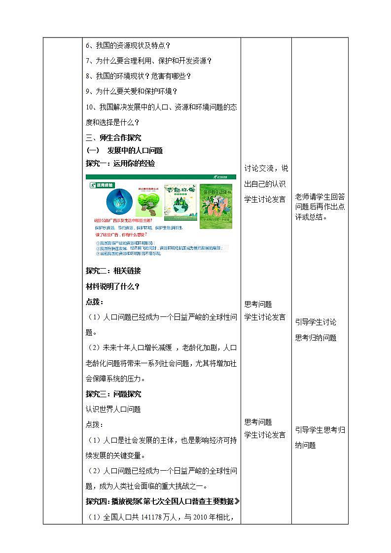 【核心素养】人教部编版道法九上 9.6.1《正视发展挑战》课件+教案+学案+练习+素材02