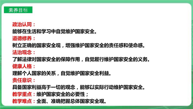 【核心素养】人教部编版道法八上 8.9.1《认识总体国家安全观》课件+教案+学案+练习+素材04