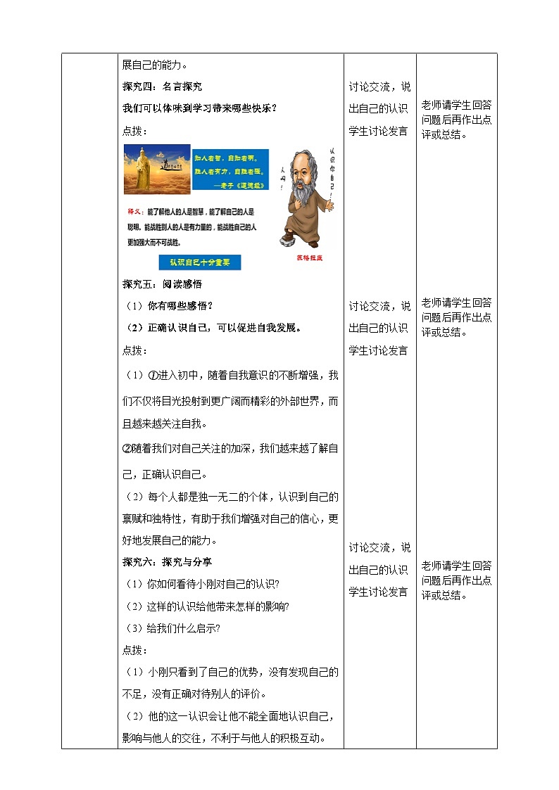 【核心素养】 7.3.1《认识自己》教案03