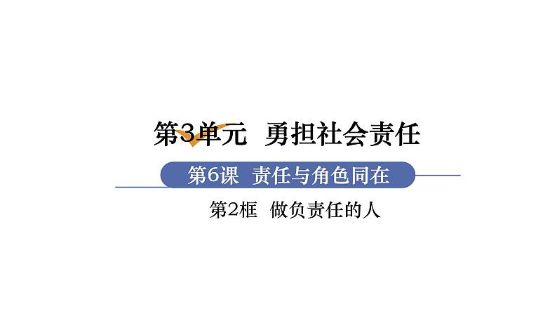 部编版八年级道德与法治上册课件 第3单元 第6课 第2框  做负责任的人第1页