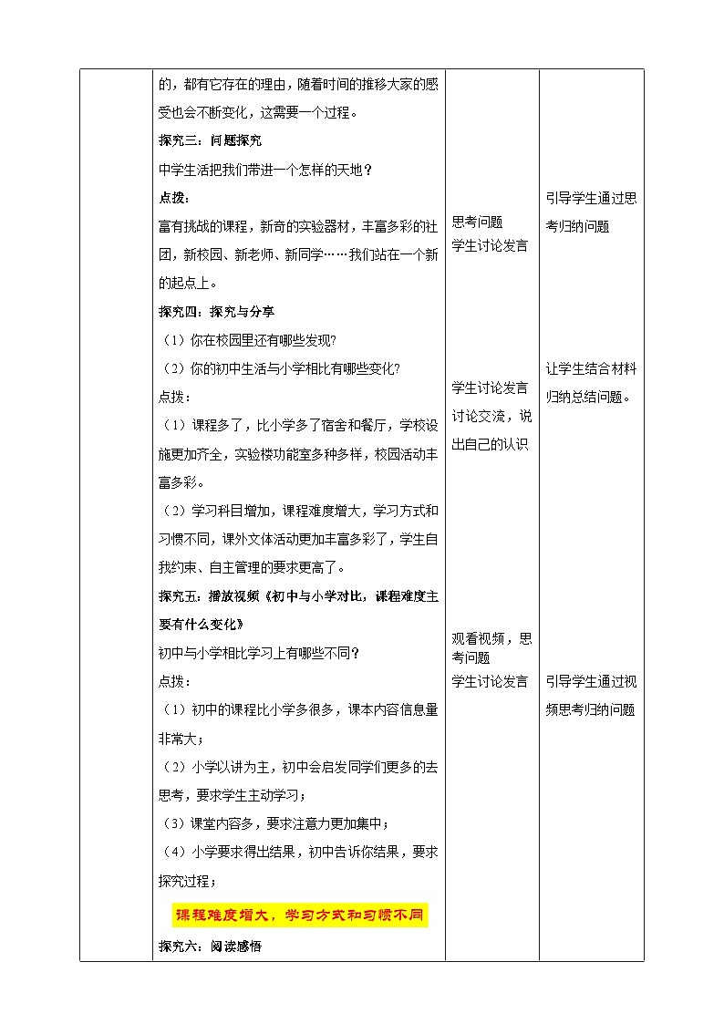 【核心素养】人教部编版道法七上 7.1.1《中学序曲》课件+教案+学案+练习+素材03