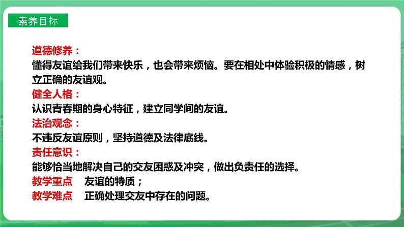 【核心素养】人教部编版道法七上 7.4.2《深深浅浅话友谊》课件+教案+学案+练习+素材03