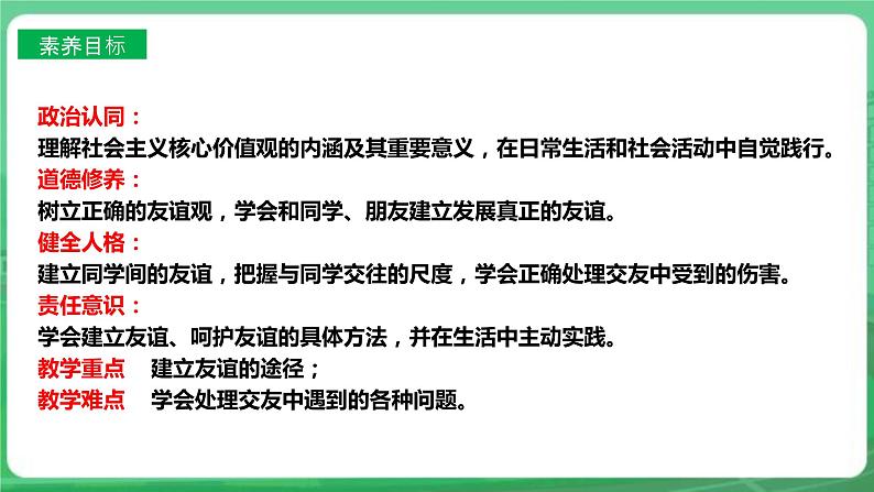 【核心素养】人教部编版道法七上 7.5.1《让友谊之树常青》课件+教案+学案+练习+素材04