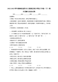 2022-2023学年湖南省益阳市大通湖区部分学校八年级（下）期末道德与法治试卷（含解析）