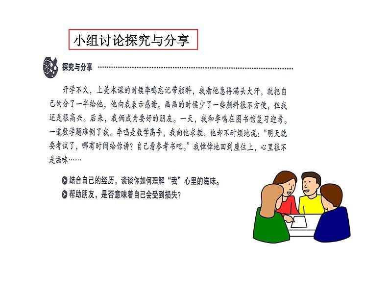 部编版七年级道德与法治上册--第四课 第2课时　深深浅浅话友谊（精品课件）第8页