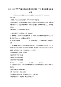 2022-2023学年广西玉林市北流市七年级（下）期末道德与法治试卷（含解析）