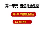 2023-2024学年部编版道德与法治八年级上册 1.1 我与社会 课件