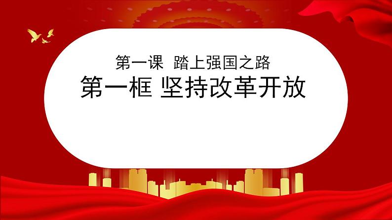 1.1  坚持改革开放（2023-2024学年九年级道德与法治同步）课件PPT第1页