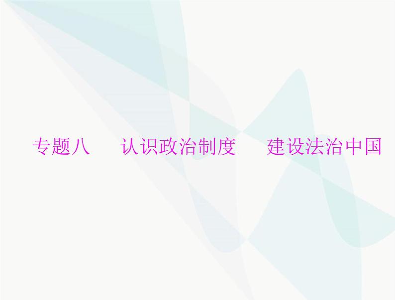 中考道德与法治总复习专题八认识政治制度建设法治中国课件01