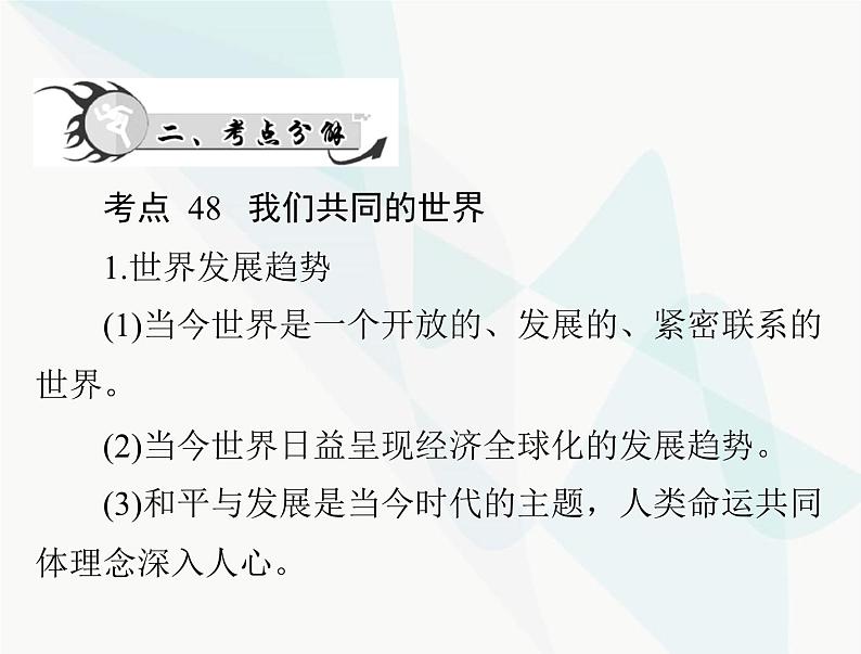 中考道德与法治总复习专题十四胸怀天下走向未来课件第4页