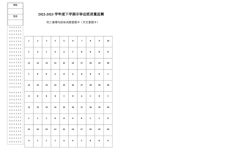 黑龙江省大庆市肇源县第四中学2022-2023学年度八年级下学期第一次月考政治试题01