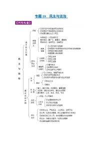 中考政治一轮复习知识点梳理+考点练习 专题18 民主与法治（含解析）