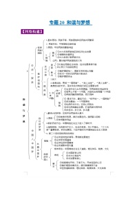 中考政治一轮复习知识点梳理+考点练习 专题20 和谐与梦想（含解析）