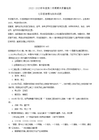 山东省济南市东南片区2022-2023学年七年级下学期期末考试道德与法治试题（含答案）