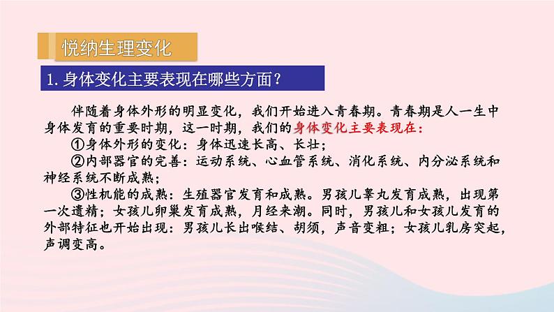 2023七年级道德与法治下册第一单元青春时光第一课青春的邀约第1框悄悄变化的我课件新人教版06