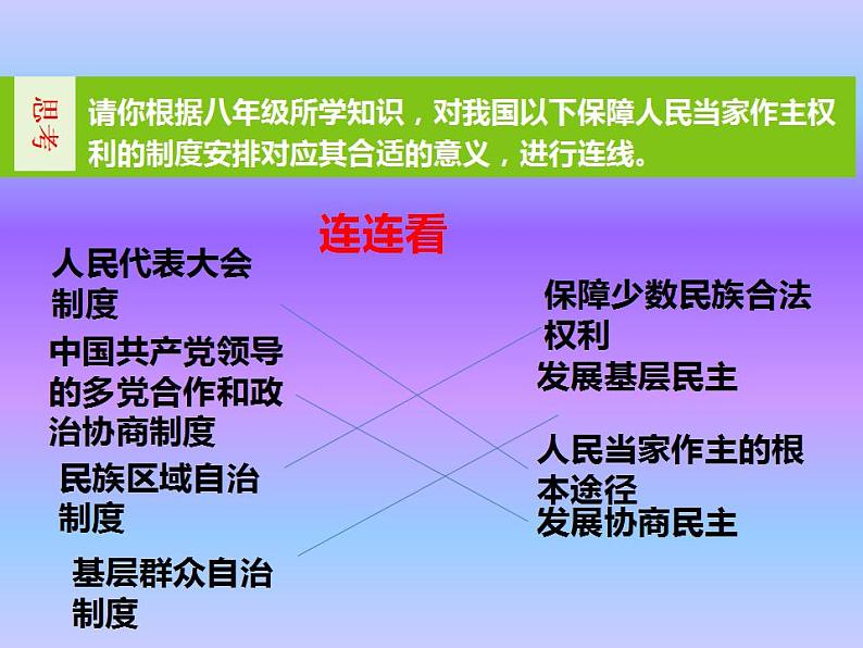 中考道德与法治二轮复习精品课件：法律专题复习七 民主与法治（九上第二单元） (含答案)08