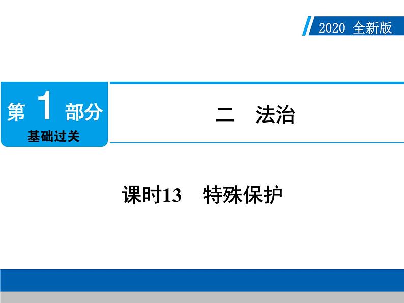 2020年部编版中考道德与法治第一轮章节复习课件+习题：课时13　特殊保护 (共2份打包)01