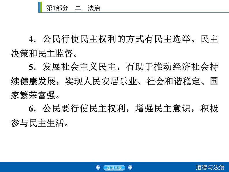 2020年部编版中考道德与法治第一轮章节复习课件+习题：课时14　追求民主价值 (共2份打包)06