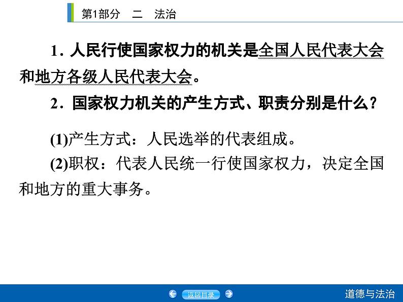 2020年部编版中考道德与法治第一轮章节复习课件+习题：课时18　我国国家机构 (共2份打包)06