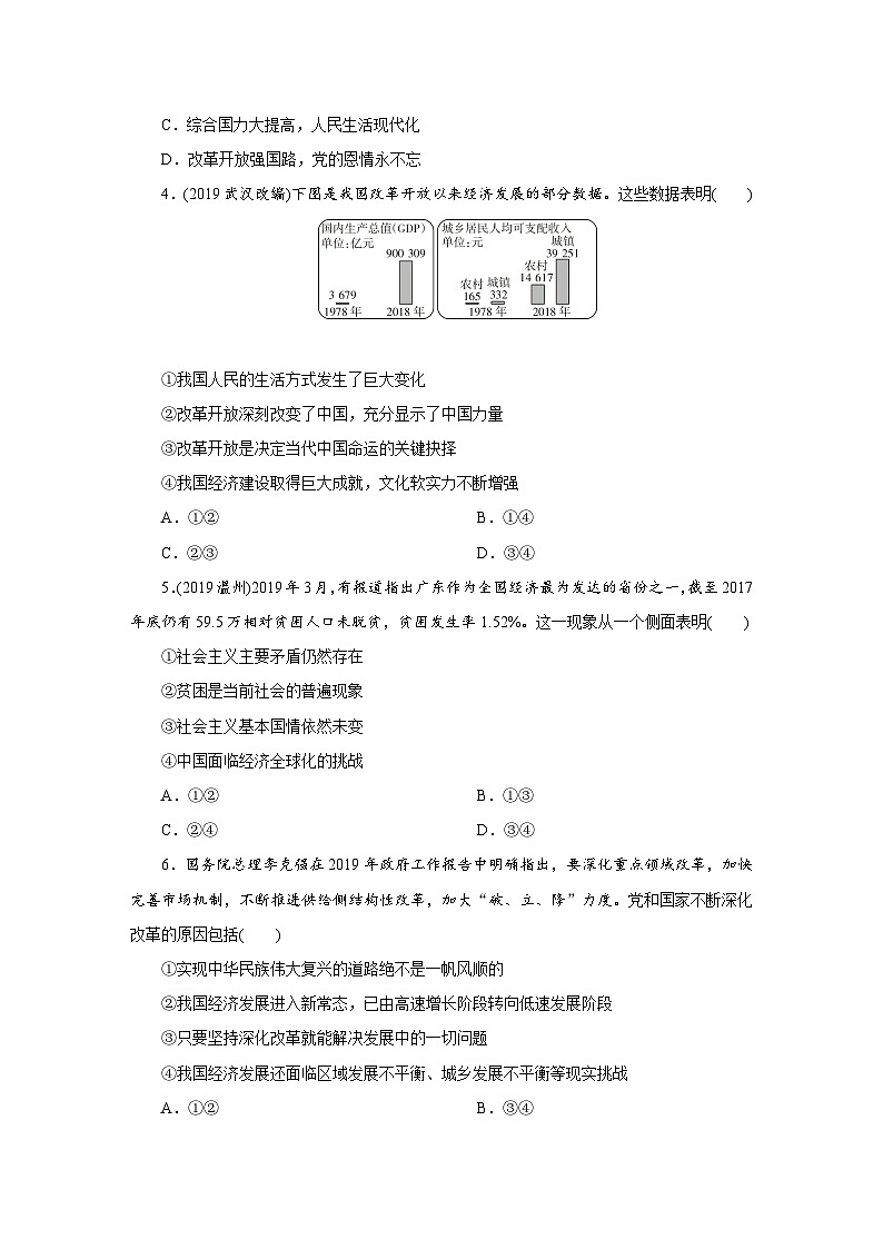 2020年部编版中考道德与法治第一轮章节复习课件+习题：课时23　踏上强国之路 (共2份打包)02