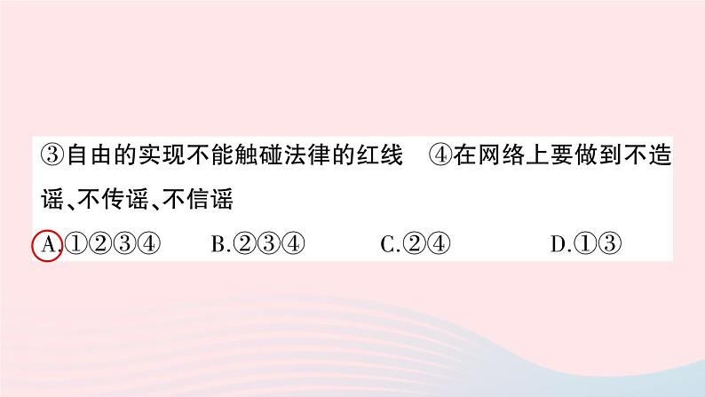 2023八年级道德与法治下册第四单元崇尚法治精神单元综合训练作业课件新人教版06