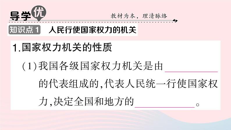 2023八年级道德与法治下册第三单元人民当家作主第六课我国国家机构第1框国家权力机关作业课件新人教版02