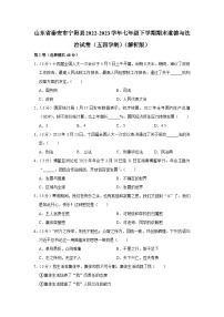 山东省泰安市宁阳县2022-2023学年(五四学制)七年级下学期期末道德与法治试卷