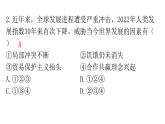 人教版道德与法治九年级下册第一单元第二课第一课时推动和平与发展分层作业课件