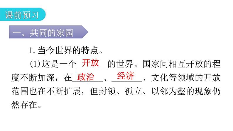 人教版道德与法治九年级下册第一单元第一课第一课时开放互动的世界教学课件05